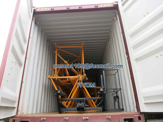 QTZ50(5010) कैट हेड टावर क्रेन 4 टन निर्यात के लिए डबल स्लीविंग