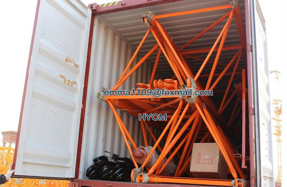QTZ80 बाहरी चढ़ाई टॉवर क्रेन का उद्धरण 8t Max.Load For High Building