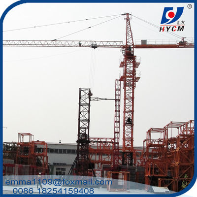 6t QTZ6012 स्व चढ़ाई टॉपकिट टावर क्रेन 60mts टावर हेड के साथ बूम